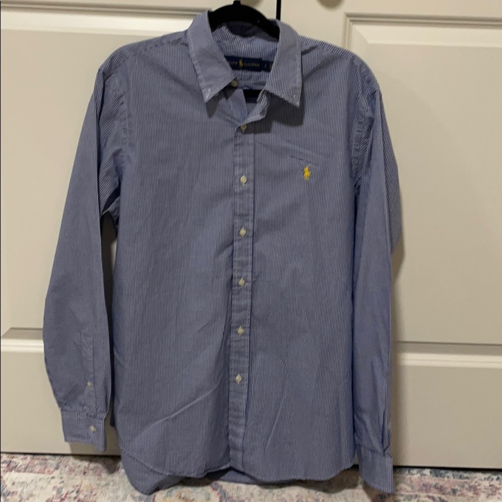 Ralph Lauren blue and white checker dress shirt